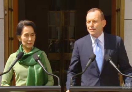 رئيس الوزراء الاسترالي يلتقي زعيمة المعارضة البورمية‎ ‎‏&quot;سوتشي&quot;‏