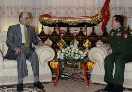 وزير الدفاع بجمهورية اتحاد ميانمار يستقبل سفير قطر