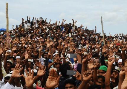 الروهينغا يطالبون &quot;بالعدالة&quot; بعد عام على الحملة التي أجبرتهم على النزوح من بورما