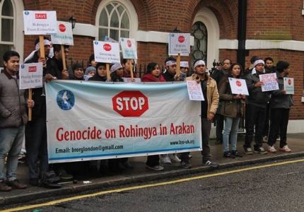 Rohingya Demonstrations in UK demanded to stop Genocide against Rohingyas and to ‎support Urgent UN Humanitarian Intervention in Arakan ‎