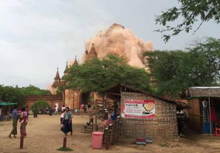 ضحايا وتضرر معابد بوذية في باغان جراء زلزال بورما