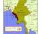 Map Arakan in Burma modern